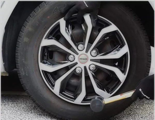 13 Inch, Black Silver Wheel Cover Wheel Cap Universal Model (Set of 4 Pcs) - Image 4