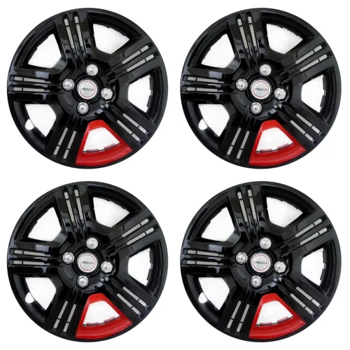 Brand New Universal Black Red 12 Inch Wheel Cover Wheel Cap