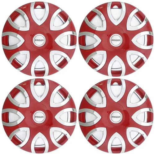 Chrome Deluxe Red (Size 12,13 Inch) Wheel Cover/Wheel Cap Universal Model