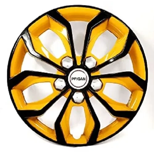 15 Inch Black Yellow Wheel Cover Wheel Cap (Set of 4Pc) (Vision Black Yellow 15)