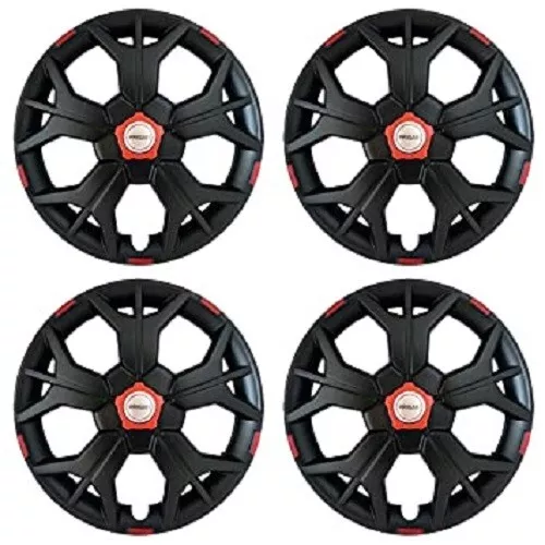 Black 13 Inch Wheel Cover (Set of 4Pc) (Press Fitting) (Sharp Black 13)