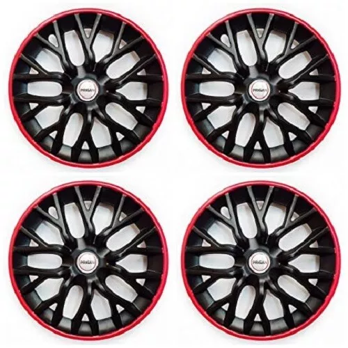 14 Inch Black Red Wheel Cover (Set of 4Pc) (Phantom GT Black R.)