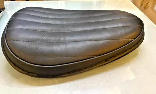 Tuck And Roll Bates Style Seat For Motorcycles Chopper Bobber Real Leather - Image 10