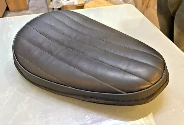 Tuck And Roll Bates Style Seat For Motorcycles Chopper Bobber Real Leather - Image 8