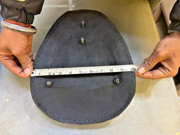 Tuck And Roll Bates Style Seat For Motorcycles Chopper Bobber Real Leather - Image 3
