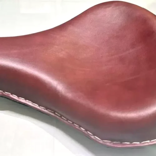 New For Harley Bobber Chopper Sportster Cherry Leather Deep Dish Solo Seat