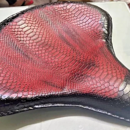 Spring Solo Seat Chopper Bobber Fit For Harley Sportster Tractor Red Gat Leather