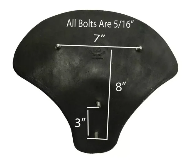 Solo Tractor Seat Chopper Scout Bobber For Harley 15x14 Black Diamond Leather - Image 2