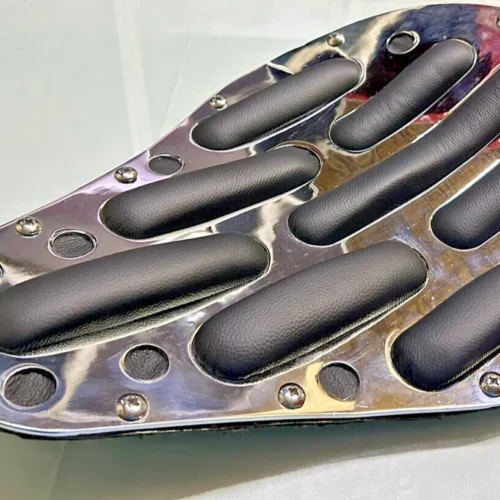 For Rich Phillips Leather Custom Chrome Chopper Bobber Custom Motorcycle Seat