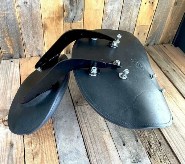 Spring Solo Tractor Seat Fit For Harley Touring Indian Chief Bobber 17x16" Back - Image 2
