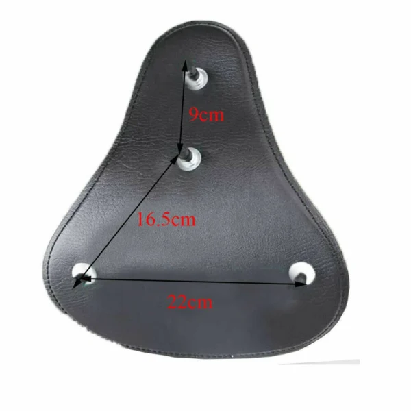 Bobber Chopper Custom leather handmade Solo Seat "Black red" - Image 2